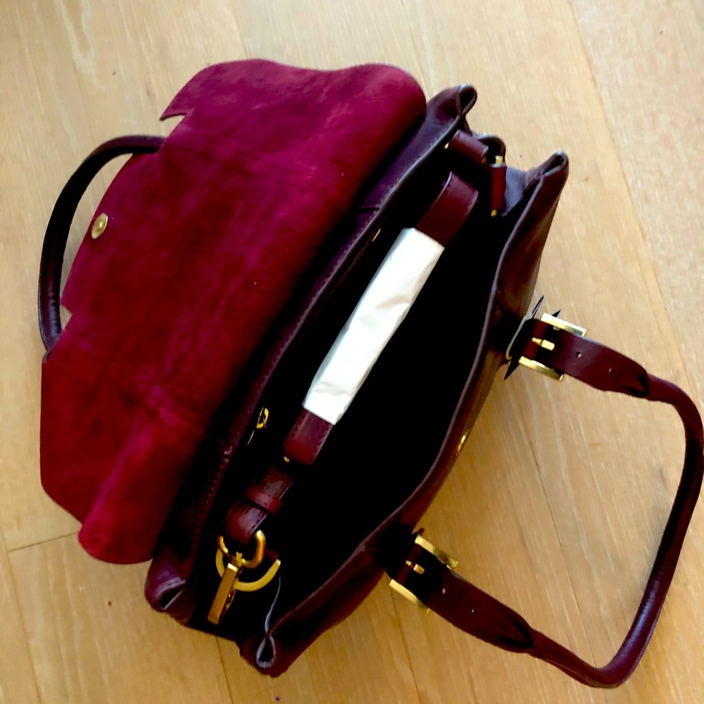 Joules oxblood bag